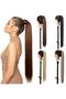 Long Straight Ponytail Extension Wrap Around Off Black Synthetic Hair Extensions One Piece Hairpiece Pony Tail Extension for Women - 5