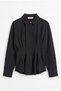 Pensli Bele Sitting Poplin Shirt Black - 2