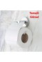 Chrome Colored Stainless Metal - Wc Toilet Paper Holder Attachment, Closed Paper Stand - 3