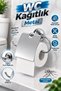 Chrome Colored Stainless Metal - Wc Toilet Paper Holder Attachment, Closed Paper Stand