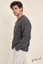 Men's Smoked Regular Fit Crew Neck Knitted Knitwear - 2