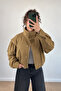 Women's Camel Short Parachute Jacket Regular Fit - 2