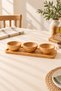 3-Piece Bamboo Sauce Bowl and Snack Bowl Presentation Set with Stand - 2