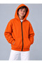 Unisex Children's Orange Zippered 3Ip Thick Cardigan - 5