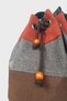 Women's Orange Drawstring Shoulder Bag - 5