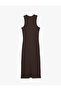 Camisole Cotton Slim Fit Crew Neck Sleeveless Ribbed Bodycon Midi Dress - 8