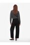 Elastic Waist, Lace-Up, Pocketed Fabric Barrel Trousers - 3