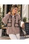 Knitted Fleece-Look Hooded Zippered Cardigan with Pockets – Casual and Stylish for Winter - 3