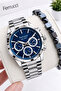 Men's Wristwatch with Internal Functions Active 30 Mt Water Resistant Steel Watchband Nsdkh4482.2