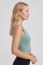 Women's Green Thick Strap Crop - 2