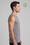 Men's Livid Gray Bamboo V-Neck Zero Sleeve T-Shirt - 2