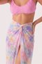 Women's Pastel Floral Patterned Chiffon Pareo - 2