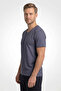 Men's Livid Gray Bambo V-Neck Half Sleeve T-Shirt - 2