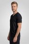 Men's Black Bambo V-Neck Half Sleeve T-Shirt - 2