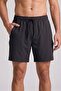 Men's Black Elastic Waist Lace-Up Swim Shorts - 2