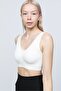 Women's Ecru Gathering Sports Bustier - 2