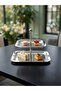 Luxury Square Stainless Steel Double Layer Presentation Stand 22-17 cm Cookie Holder, Candy Holder, Presentation Tray - 2