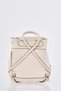Faux Leather Backpack Cream - 3