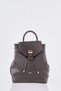 Faux Leather Backpack Bitter Brown