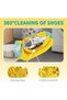 Adjustable Shoe Washing Machine Bag for Sneaker Cleaning,White and Yellow - 2