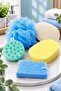 Bath Loofah Shower Loofah Shower Scrub Bath Scrub Heel Stone (Shower Set, Pumice Stone and Massage Comb) - 5
