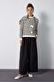 Striped stretch knit sweater 7050 - 5