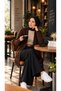 Women's Ribbed Off-Shoulder Knitwear with Roof Pockets Seasonal Cardigan - 2