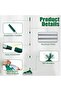 Magic Broom with V-Brush and Floor Cleaning Scraper,Long Handled Silicone Broom Set for Pet Hair,Dust and Liquid Cleaning,Green - 3