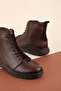 Women's Lightweight Light Sole Lace-Up Zippered Daily Boots Elnr.2102 Brown - 5