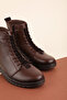 Women's Lightweight Light Sole Lace-Up Zippered Daily Boots Elnr.2102 Brown - 7