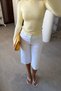 Finger-Loop Long Sleeve Bodysuit - YELLOW - 6