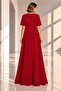 Maxi Boy Short Sleeve Stylish Crepe Dress Cou-37 - 2
