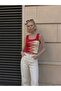 Square Collar Sleeveless Strappy Women's Bluz - 2