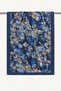 Navy Blue Lavinya Patterned Double-Sided Organic Shawl - 2