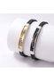 Patterned Men's Steel Bracelet - Black - 2