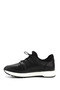 Men's Black Lycra Rubber Laced Genuine Leather Comfort Sneaker - 4