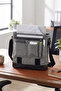 Gk15 Postman Vertical Crossbody Bag Gray Black - 2