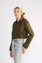 Khaki Short Cut Trench Coat - 3
