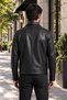 Donald Genuine Leather Men's Black Jacket-Coat - 3