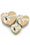 3Pcs Heart Matte Mix Color Cardboard Gift Box with Ribbon 22X20-19X17-16X14Cm (5263) - 2