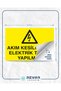 No Electric Current Without Current Cut 21X35 Back to Back Adhesive Sticker - 4