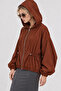 Stoned Hooded Woven Jacket Lby0087 Brown - 3