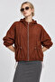 Stoned Hooded Woven Jacket Lby0087 Brown - 2