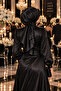 Chiffon Satin Lycra Black Non-Slip Shawl, Shiny Surface Silky Touch - 3