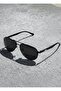 Black Men's Sunglasses Polarized Glass Light Frame