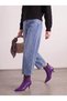 Celeste Rosa Women's Pointed Toe Heeled Boots 0012400 Purple Skin - 2