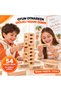 Healthy Life Task Wooden Jenga 54 Piece Educational Balance Game - 2
