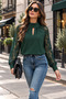 New Season Elegant Lace Detailed Long Sleeve Women's Sandy Blouse Round Neck