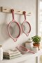 3-Piece Stainless Steel Wire Strainer Set 12-16-20 cm Pink Kitchen Strainer - 5