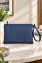 Faux Leather Hand Bag, Stylish Wrist Strap Zippered Portfolio Multi-Purpose Cosmetic Wallet and Hand Wrist Bag - 5